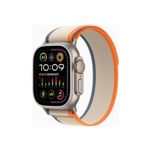 Apple Watch Ultra 2 GPS + Cellular, 49 mm tytanowa obudowa z pomarańczową/beżową pętlą Trail - S/M Inteligentny zegarek Apple Ul